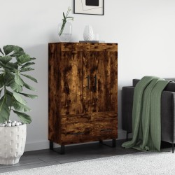 vidaXL Aparador alto madera de ingeniería roble ahumado 69,5x31x115 cm