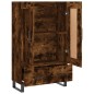 vidaXL Aparador alto madera de ingeniería roble ahumado 69,5x31x115 cm vidaXL Aparador alto madera de ingeniería roble ahumado 69,5x31x115 cm