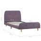 vidaXL Estructura de cama de tela gris topo 90x200 cm vidaXL Estructura de cama de tela gris topo 90x200 cm