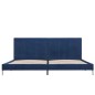 vidaXL Estructura de cama de tela azul 180x200 cm