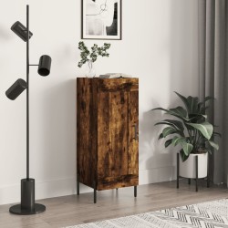 vidaXL Aparador madera de ingeniería roble ahumado 34,5x34x90 cm
