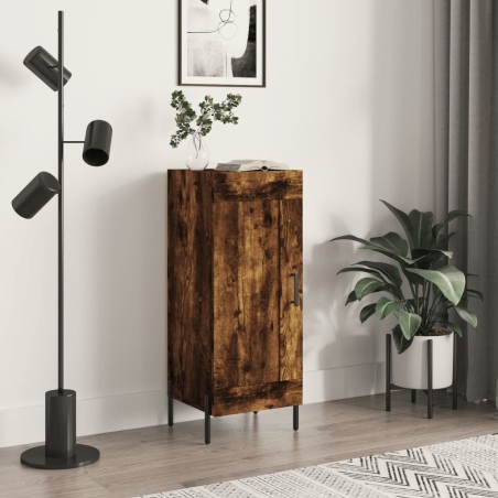 vidaXL Aparador madera de ingeniería roble ahumado 34,5x34x90 cm