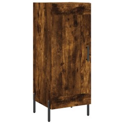 vidaXL Aparador madera de ingeniería roble ahumado 34,5x34x90 cm