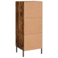 vidaXL Aparador madera de ingeniería roble ahumado 34,5x34x90 cm vidaXL Aparador madera de ingeniería roble ahumado 34,5x34x90 cm