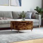vidaXL Mesa de centro madera contrachapada roble ahumado 55x55x36,5 cm