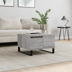 vidaXL Mesa de centro madera contrachapada gris Sonoma 55x55x36,5 cm