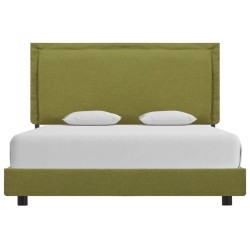 vidaXL Estructura de cama de tela verde 120x200 cm