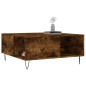 vidaXL Mesa de centro madera contrachapada roble ahumado 80x80x36,5 cm