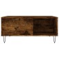 vidaXL Mesa de centro madera contrachapada roble ahumado 80x80x36,5 cm