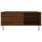 vidaXL Mesa de centro madera contrachapada roble marrón 80x80x36,5 cm