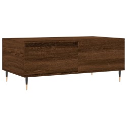 vidaXL Mesa de centro madera contrachapada marrón roble 90x50x36,5 cm