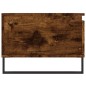 vidaXL Mesa de centro madera contrachapada roble ahumado 90x50x36,5 cm