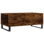 vidaXL Mesa de centro madera contrachapada roble ahumado 90x50x36,5 cm