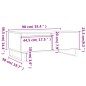 vidaXL Mesa de centro madera contrachapada roble ahumado 90x50x36,5 cm
