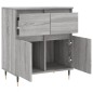 vidaXL Aparador de madera contrachapada gris Sonoma 60x35x70 cm vidaXL Aparador de madera contrachapada gris Sonoma 60x35x70 cm
