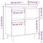 vidaXL Aparador madera contrachapada color roble ahumado 60x35x70 cm