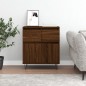 vidaXL Aparador madera contrachapada marrón roble 60x35x70 cm