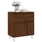 vidaXL Aparador madera contrachapada marrón roble 60x35x70 cm