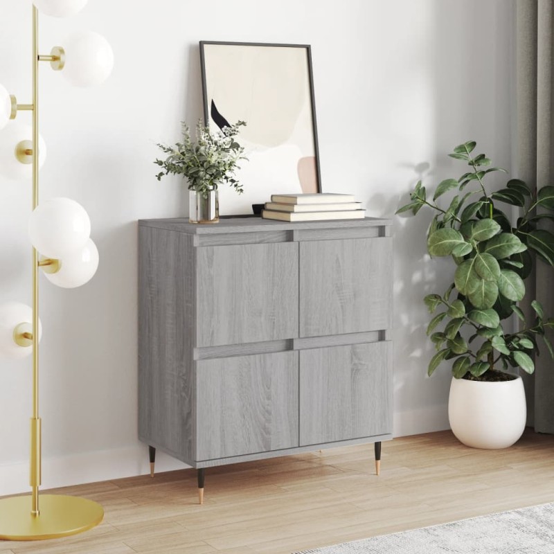 vidaXL Aparador de madera contrachapada gris Sonoma 60x35x70 cm vidaXL Aparador de madera contrachapada gris Sonoma 60x35x70 cm