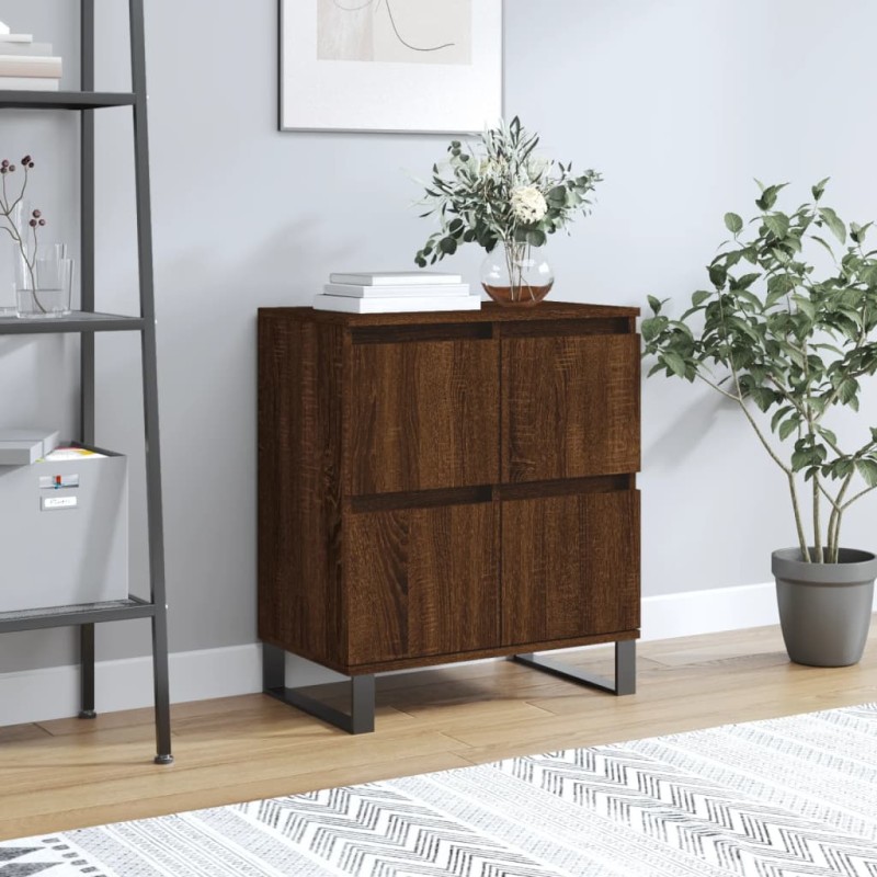 vidaXL Aparador madera contrachapada marrón roble 60x35x70 cm vidaXL Aparador madera contrachapada marrón roble 60x35x70 cm