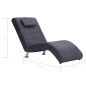 vidaXL Diván con almohada de piel de ante artificial gris vidaXL Diván con almohada de piel de ante artificial gris