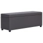 vidaXL Banco con espacio de almacenaje 116 cm cuero sintético gris vidaXL Banco con espacio de almacenaje 116 cm cuero sintético gris
