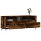 vidaXL Mueble de TV madera contrachapada roble ahumado 100x34,5x44,5cm vidaXL Mueble de TV madera contrachapada roble ahumado 100x34,5x44,5cm