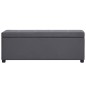 vidaXL Banco con espacio de almacenaje 116 cm cuero sintético gris vidaXL Banco con espacio de almacenaje 116 cm cuero sintético gris