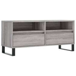 vidaXL Mueble de TV madera contrachapada gris Sonoma 100x34,5x44,5 cm