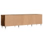 vidaXL Mueble de TV madera contrachapada roble ahumado 150x30x44,5 cm vidaXL Mueble de TV madera contrachapada roble ahumado 150x30x44,5 cm