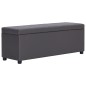 vidaXL Banco con espacio de almacenaje 116 cm cuero sintético gris vidaXL Banco con espacio de almacenaje 116 cm cuero sintético gris