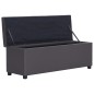 vidaXL Banco con espacio de almacenaje 116 cm cuero sintético gris vidaXL Banco con espacio de almacenaje 116 cm cuero sintético gris