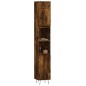 vidaXL Armario de baño madera contrachapada roble ahumado 30x30x190 cm vidaXL Armario de baño madera contrachapada roble ahumado 30x30x190 cm