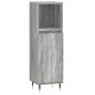 vidaXL Armario de baño madera contrachapada gris Sonoma 30x30x100 cm vidaXL Armario de baño madera contrachapada gris Sonoma 30x30x100 cm