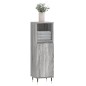vidaXL Armario de baño madera contrachapada gris Sonoma 30x30x100 cm vidaXL Armario de baño madera contrachapada gris Sonoma 30x30x100 cm