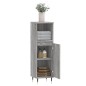 vidaXL Armario de baño madera contrachapada gris Sonoma 30x30x100 cm vidaXL Armario de baño madera contrachapada gris Sonoma 30x30x100 cm