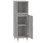 vidaXL Armario de baño madera contrachapada gris Sonoma 30x30x100 cm vidaXL Armario de baño madera contrachapada gris Sonoma 30x30x100 cm