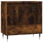 vidaXL Armario de baño madera de ingeniería roble ahumado 58x33x60 cm vidaXL Armario de baño madera de ingeniería roble ahumado 58x33x60 cm