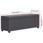 vidaXL Banco con espacio de almacenaje 116 cm cuero sintético gris vidaXL Banco con espacio de almacenaje 116 cm cuero sintético gris