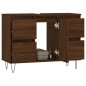 vidaXL Mueble de baño madera de ingeniería roble marrón 80x33x60 cm vidaXL Mueble de baño madera de ingeniería roble marrón 80x33x60 cm