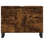 vidaXL Mueble de baño madera de ingeniería roble ahumado 80x33x60 cm vidaXL Mueble de baño madera de ingeniería roble ahumado 80x33x60 cm