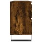 vidaXL Mueble de baño madera de ingeniería roble ahumado 80x33x60 cm vidaXL Mueble de baño madera de ingeniería roble ahumado 80x33x60 cm