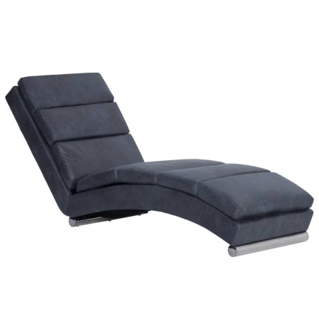 vidaXL Diván de piel de ante artificial gris