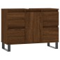 vidaXL Mueble de baño madera de ingeniería roble marrón 80x33x60 cm vidaXL Mueble de baño madera de ingeniería roble marrón 80x33x60 cm
