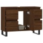 vidaXL Mueble de baño madera de ingeniería roble marrón 80x33x60 cm vidaXL Mueble de baño madera de ingeniería roble marrón 80x33x60 cm