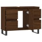 vidaXL Mueble de baño madera de ingeniería roble marrón 80x33x60 cm vidaXL Mueble de baño madera de ingeniería roble marrón 80x33x60 cm
