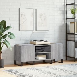 vidaXL Mueble para discos madera contrachapada gris sonoma 121x38x48cm