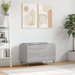 vidaXL Mueble discos madera contrachapada gris sonoma 74,5x38x48 cm