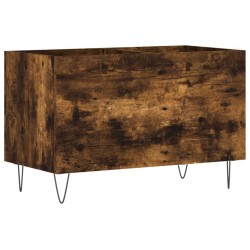 vidaXL Mueble discos madera contrachapada roble ahumado 74,5x38x48 cm