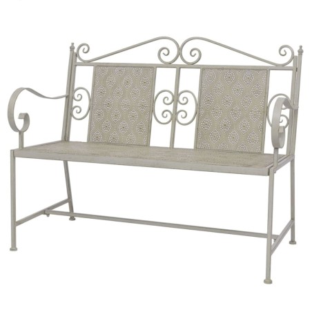 vidaXL Banco de jardín 115 cm acero gris